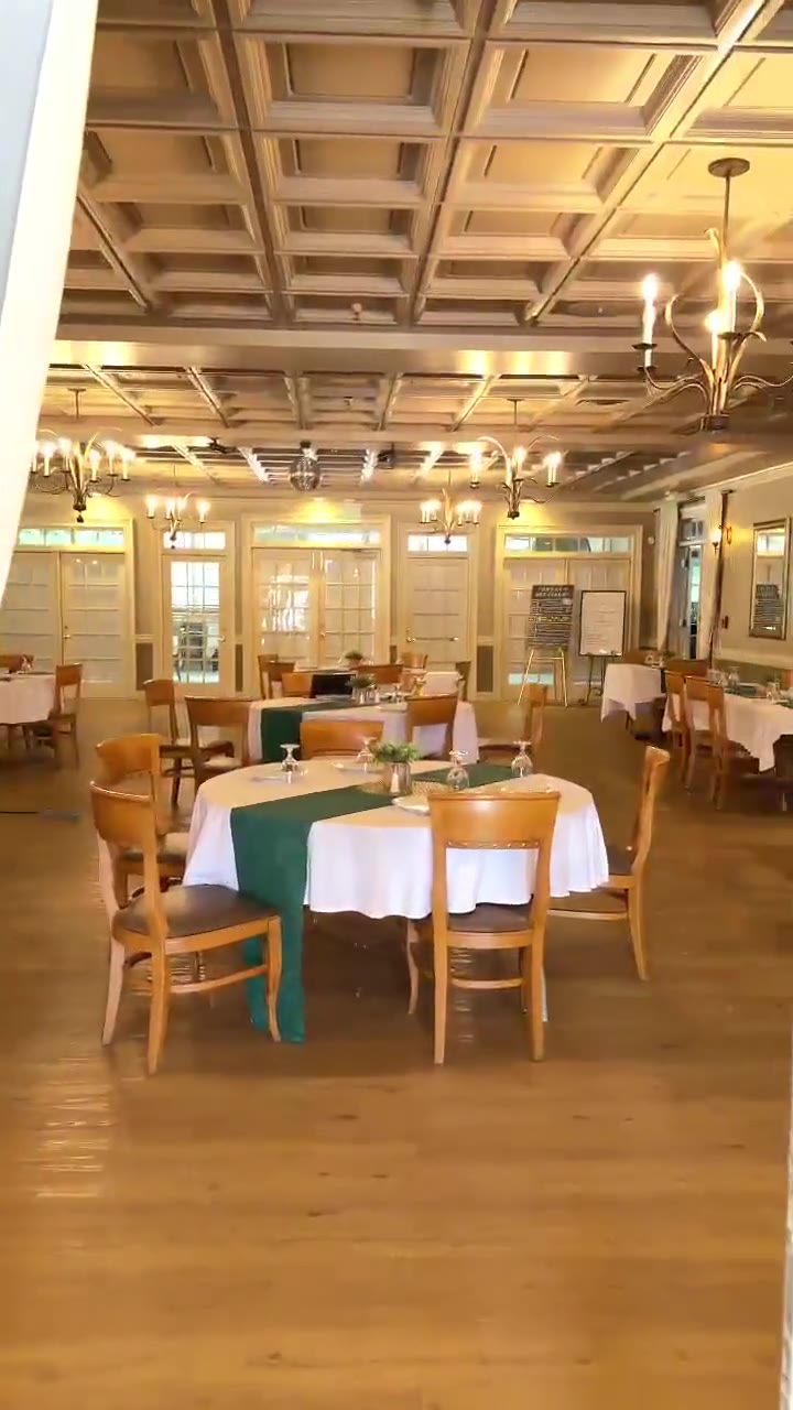 Interior view leading from the Fairfield Clubhouse dining room to the bar